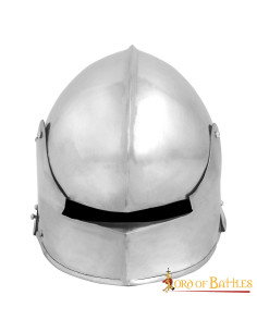 Capacete alemão Sallet medieval, com forro acolchoado