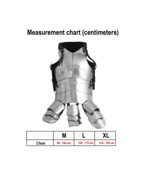 Couraça de Cavaleiro Medieval Polida,...