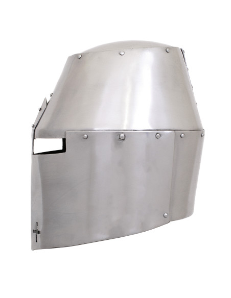 Grande elmo cruzado medieval, estilo...