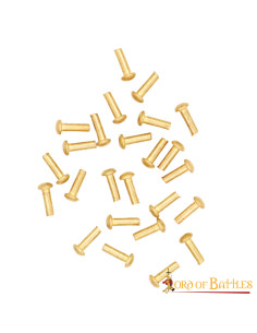 Conjunto de 25 rebites de latão cabeça de cogumelo, 1,3 cm.