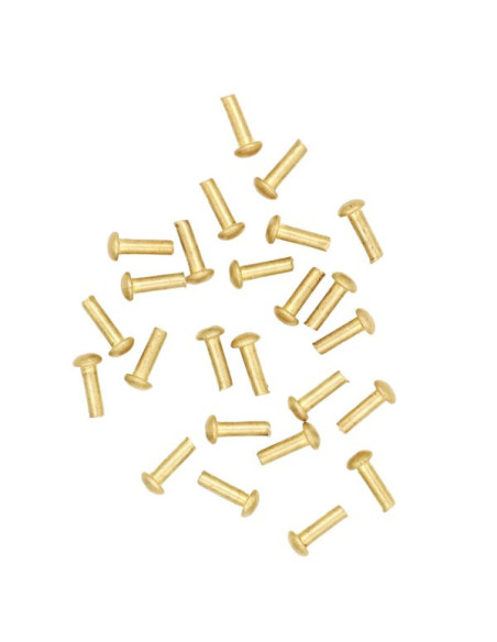 Conjunto de 25 rebites de latão...