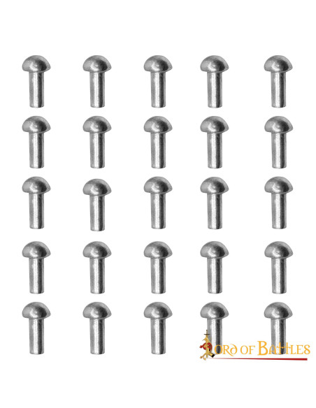 Jogo de 25 rebites prateados com...