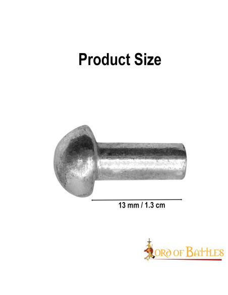 Jogo de 25 rebites prateados com...