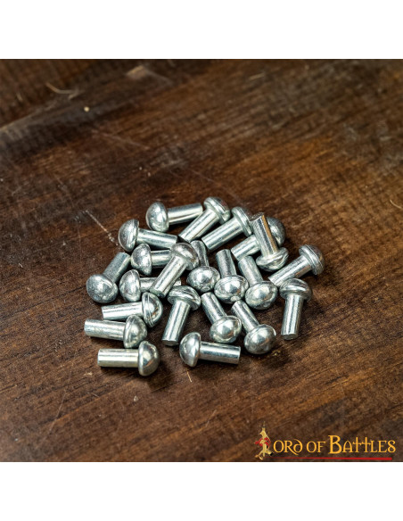 Jogo de 25 rebites prateados com...