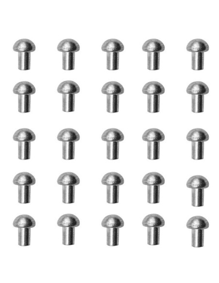 Jogo de 25 rebites prateados com...