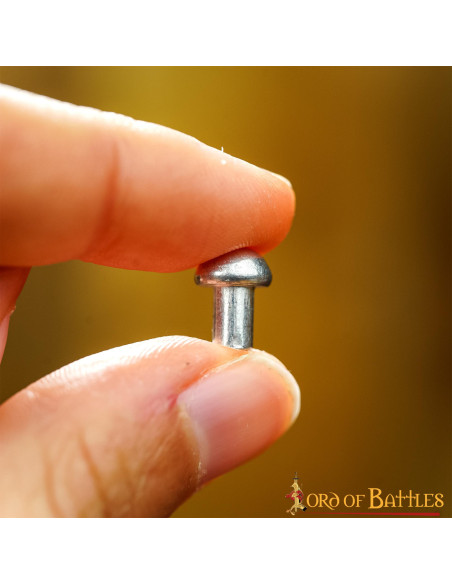 Jogo de 25 rebites prateados com...