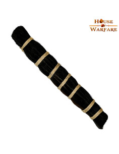 Tufo de substituição de cabelo natural escuro para capacetes