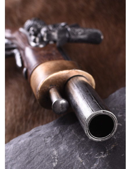 Pistola decorativa de pederneira...