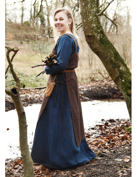 Avental Viking Tinna em algodão castanho