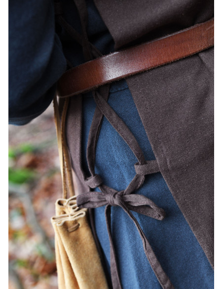 Avental Viking Tinna em algodão castanho