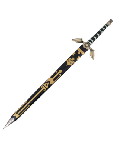 Espada Legend of Zelda com punho e bainha forrada em couro sintético preto