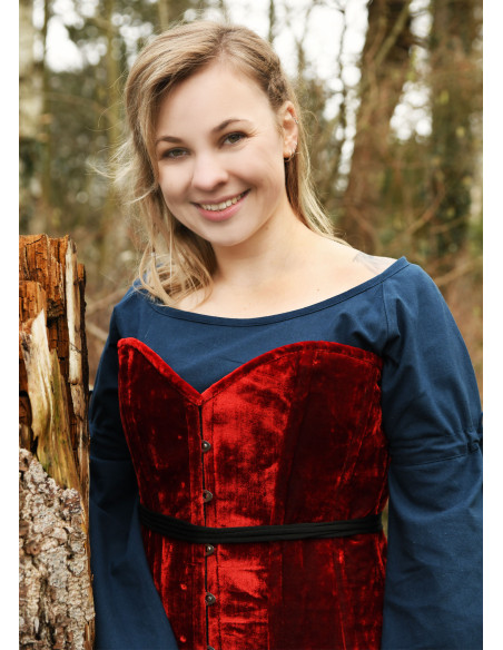 Espartilho medieval sobre busto em...