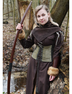 Corpete medieval em veludo Anik verde