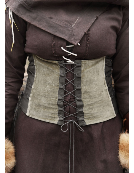 Corpete medieval em veludo Anik verde
