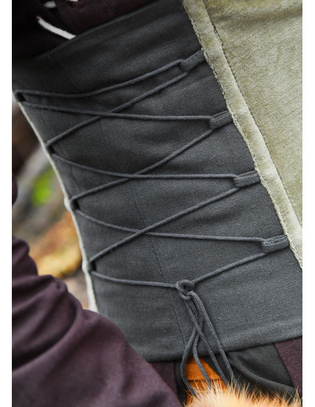 Corpete medieval em veludo Anik verde