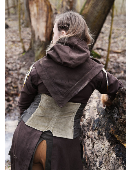 Corpete medieval em veludo Anik verde