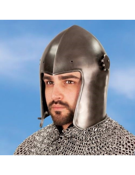 Bacinete medieval com visor, S. XV