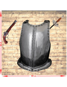 Pacote renascentista com couraça, florete e pistola