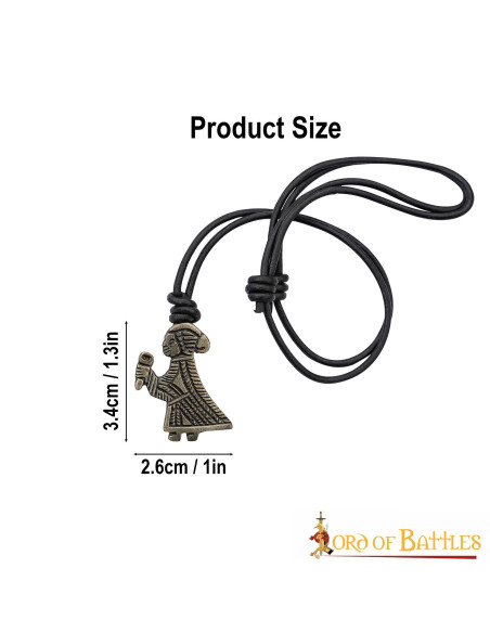 Pingente Viking Valquíria (3,4x2,6 cm.)