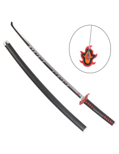 Katana de fogo de Tanjiro Kamado de Kimetsu No Yaiba (96...