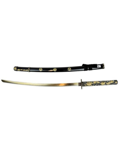 Katana decorativa o dragão dourado (95 cm.)