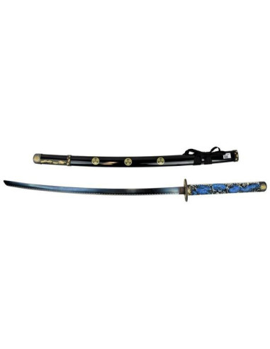 Katana decorativa o dragão azul (95 cm.)