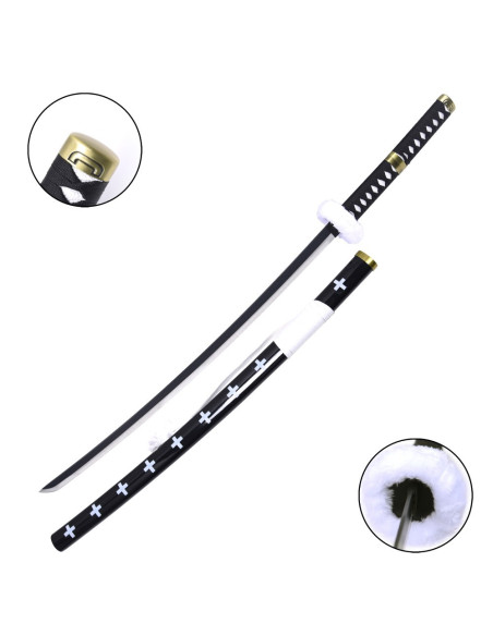 Katana Trafalgar Law decorativa preta...