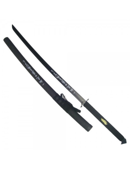 Katana ornamental com lâmina gravada...