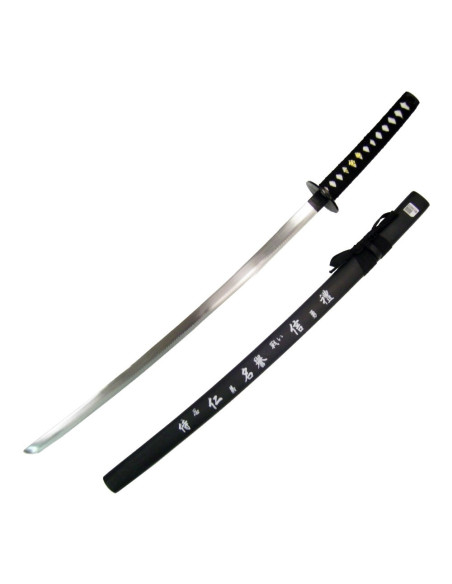 Espada ornamental de katana preta com...