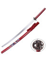 Katana ornamental dragão, bainha vermelha (96,5 cm.)