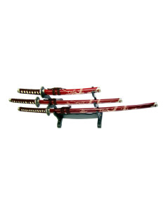 Conjunto ornamental Dragão com Katana, wakizashi e tanto...