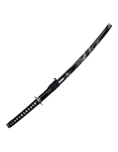 Dragão Katana decorativo com capa preta (100 cm.)