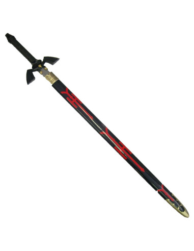 Link Sword, Legend Of Zelda, bainha preto-vermelho (100 cm.)
