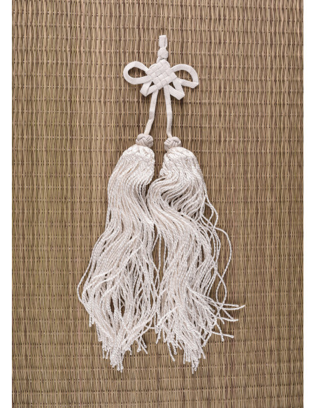 Borla branca para espadas de Tai Chi...