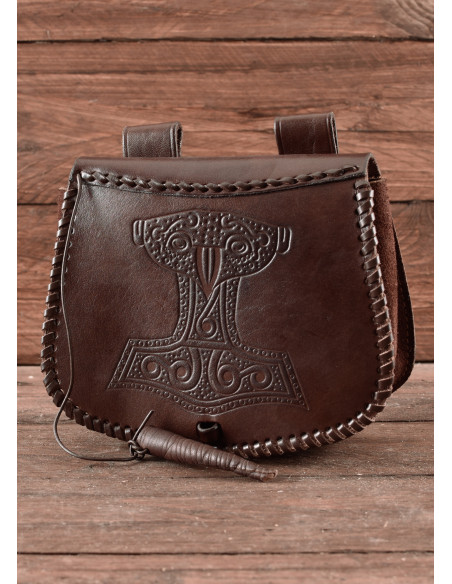 Bolsa Viking Martelo de Thor em couro...