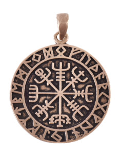 Pendente Viking Vegvísir em bronze