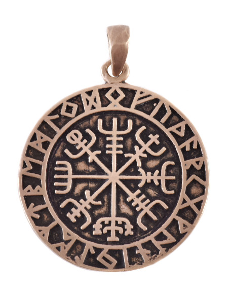 Pendente Viking Vegvísir em bronze