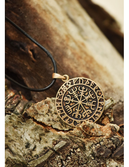 Pendente Viking Vegvísir em bronze