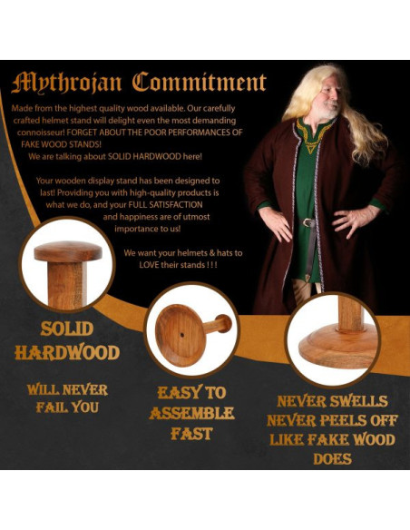 Expositor de capacete de madeira (38...