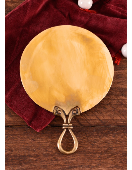 Espelho Celta em latão (17,5x11,5 cm.)