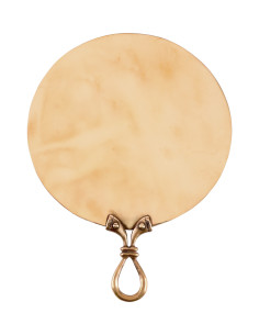 Espelho celta em latão (18x13,5 cm.)