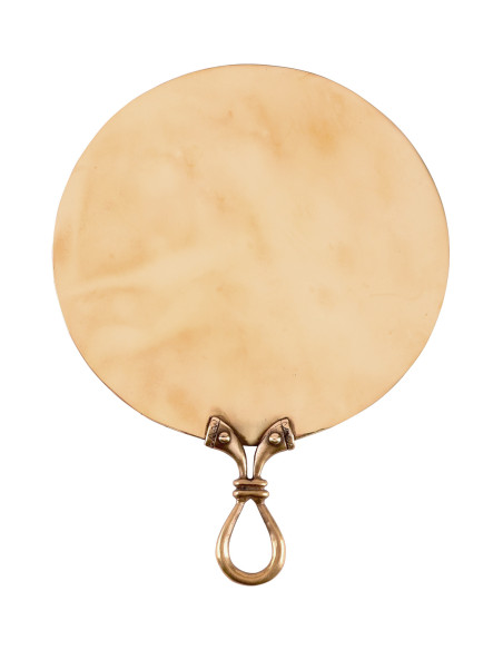 Espelho celta em latão (18x13,5 cm.)