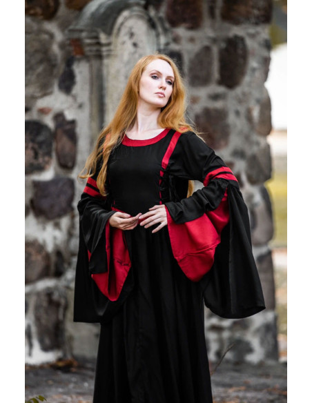 Vestido medieval Isolde, com capuz