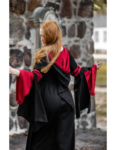 Vestido medieval Isolde, com capuz