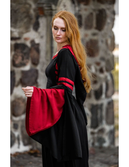 Vestido medieval Isolde, com capuz