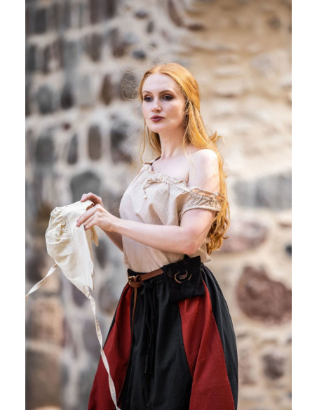 Blusa medieval sem mangas Adele,...