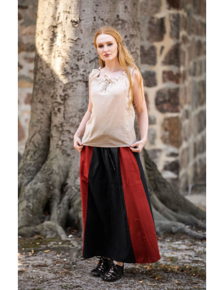 Blusa medieval sem mangas Adele,...