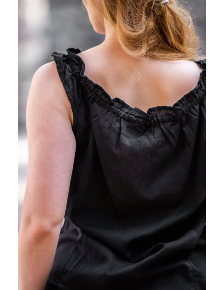 Adele blusa medieval sem mangas, cor...