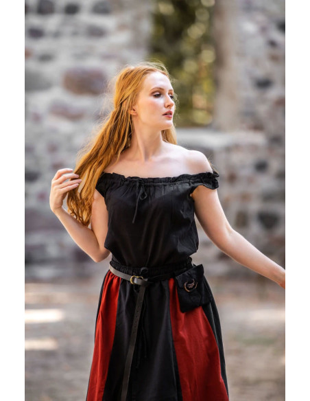 Adele blusa medieval sem mangas, cor...