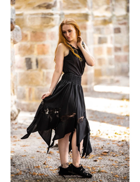 Saia bruxa modelo Selena, preta